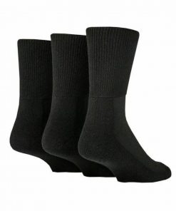 Men Diabetic Socks UK Size 6-11 (Black Colour, 12 Pairs)