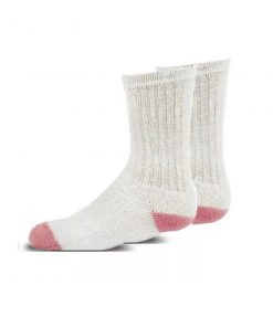 Ladies socks heels & toe 4-7 Women Socks Cotton Rich Soft Cushioned Sole for Comfort (White Pink Heel & Toe, 12 Pairs)