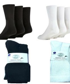 Mens Women Socks Diabetic Loose Top Extra Wide Fit Cotton Work Sports Socks Lot(10 DOZEN)