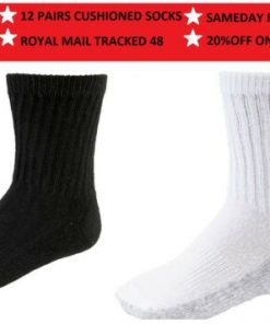 12 Pairs Girls Boys Kids Socks School Uniform Cotton Crew Cushioned Socks (10 DOZEN)